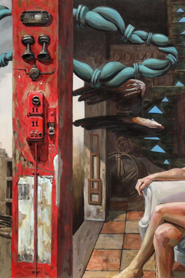 Kleomenis Kostopoulos, Study in work of Tintoretto The Annunciation, 200 x 220 cm, oil H2O
